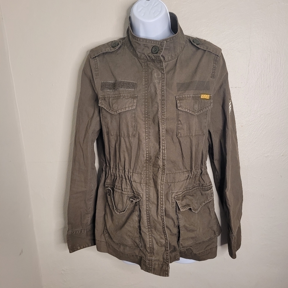 Old Navy Green Full Zip Jacket Women's Small Vintage 1994